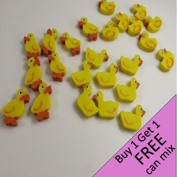 Easter Egg Filler: Small Duck Erasers (24 items)(they stand up) - Picture 1 of 9